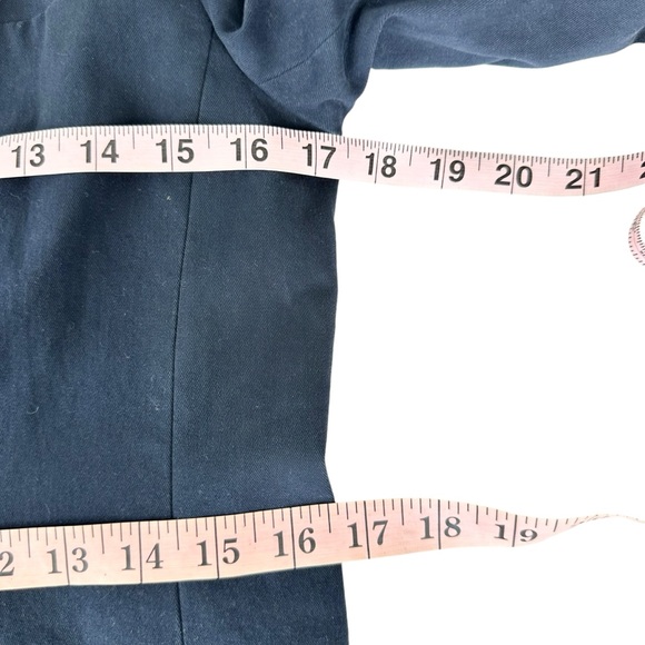 Cinque a Sept navy blue Khloe jacket ruched sleeve 5 a 7 stretch blazer 2 - Picture 14 of 14